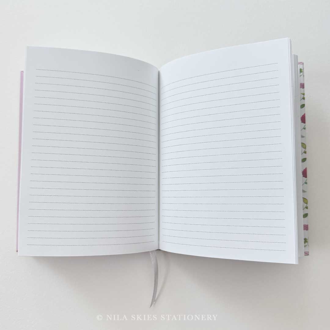 Pink and Green Personalizable Hardcover Journal