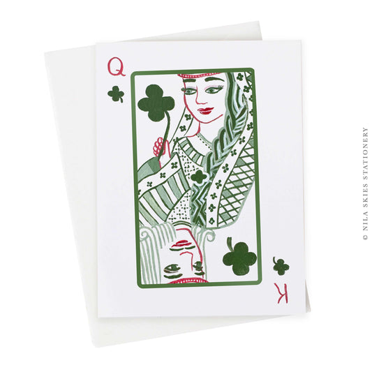 Queen of Clover Greeting Card