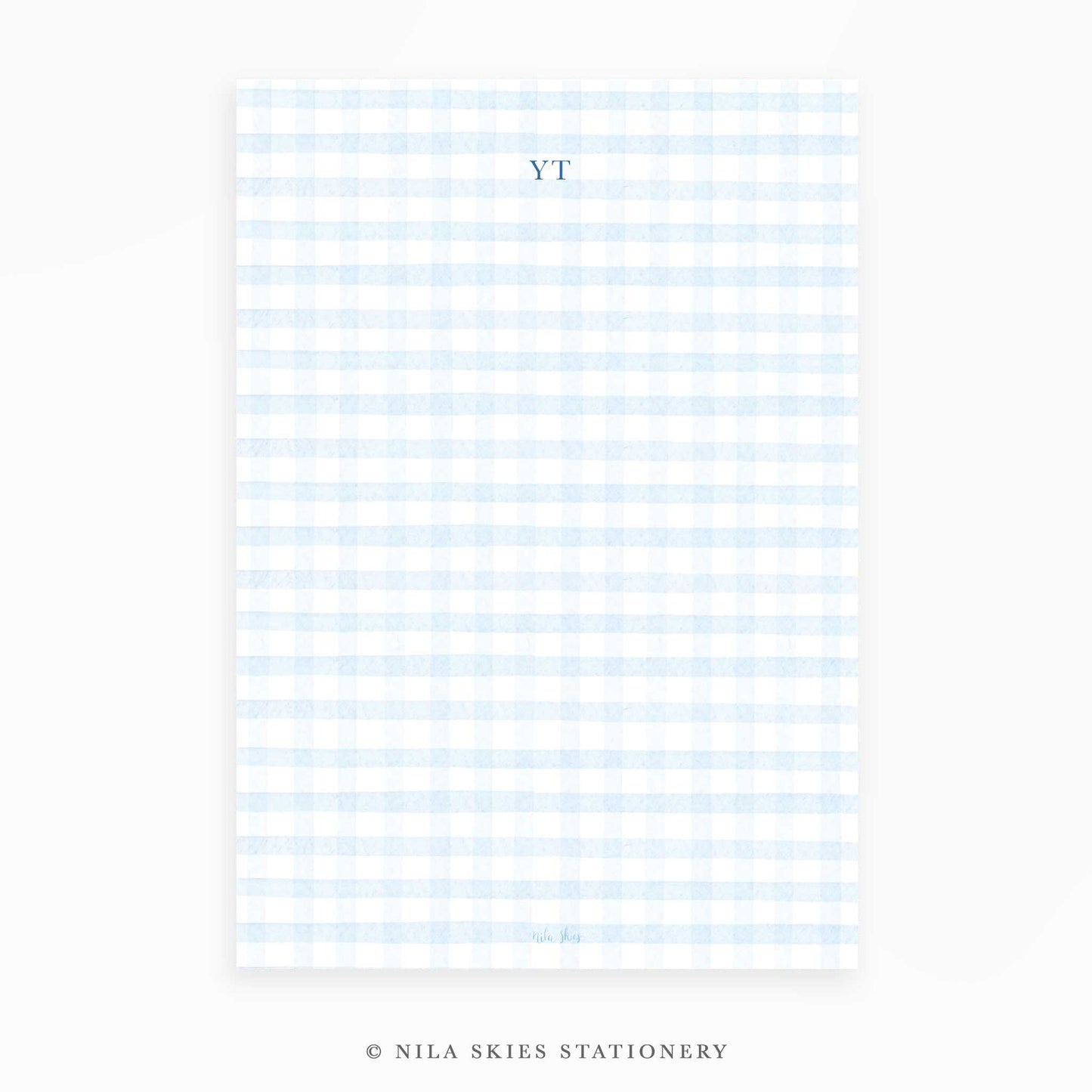 Personalizable Classic Blue Stripes Notepad