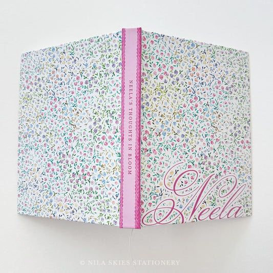 Colorful Floral Personalizable Hardcover Journal