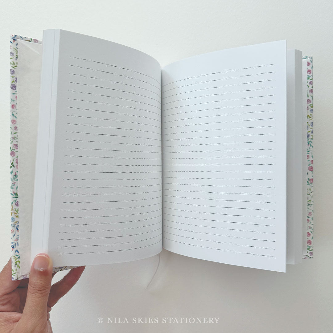 Colorful Floral Personalizable Hardcover Journal