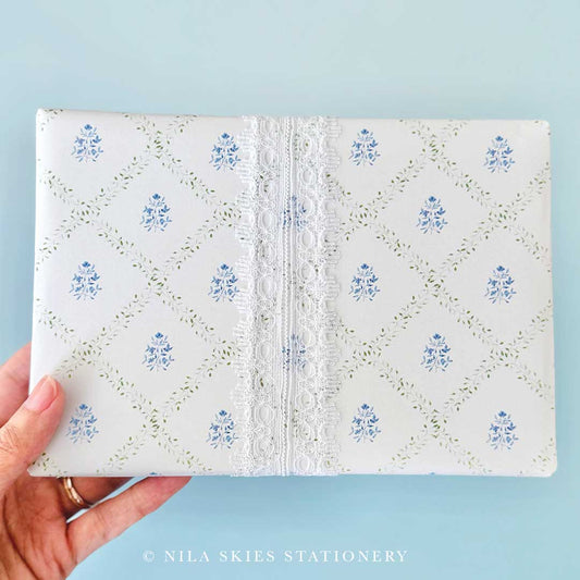 Floral Diamonds Wrapping Paper Sheet