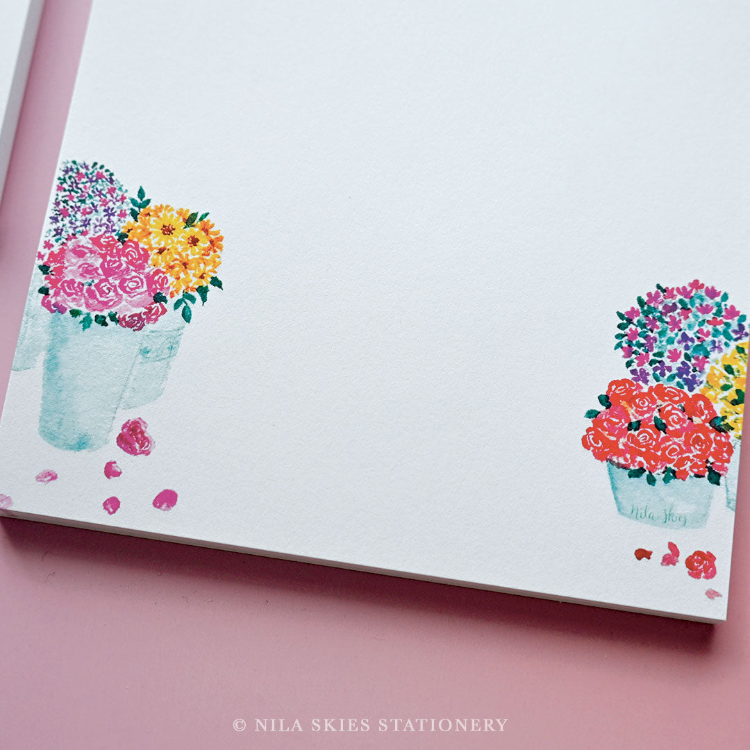 Personalizable Flower Shop Notepad