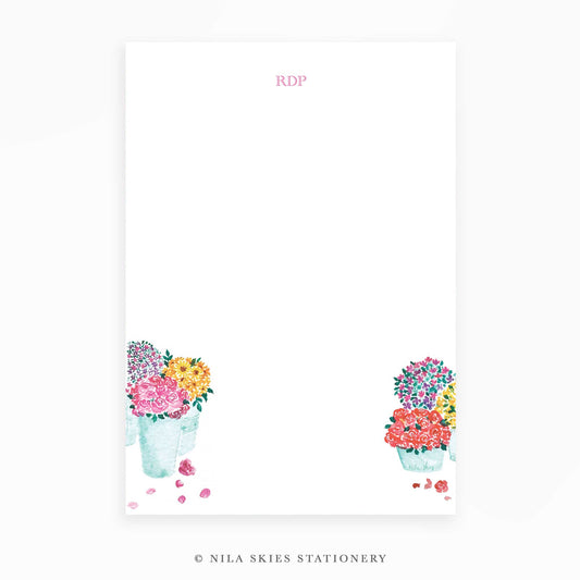 Personalizable Flower Shop Notepad