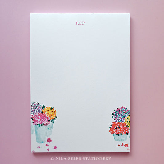 Personalizable Flower Shop Notepad