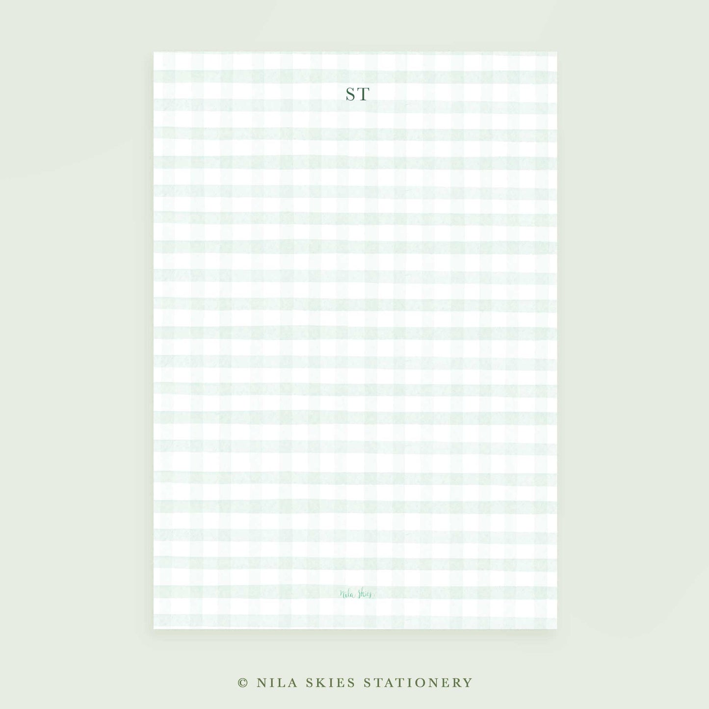 Personalizable Classic Green Stripes Notepads
