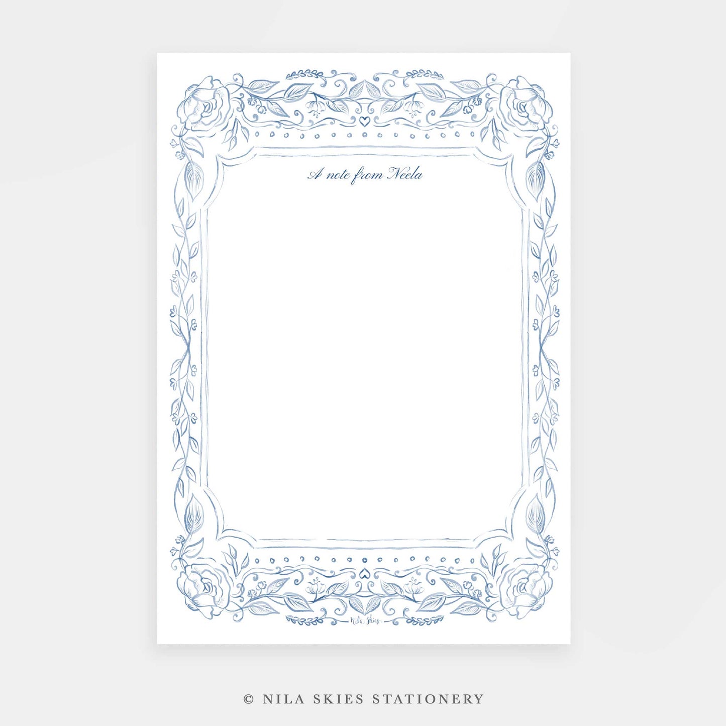 Personalizable Hand-drawn Border Notepad