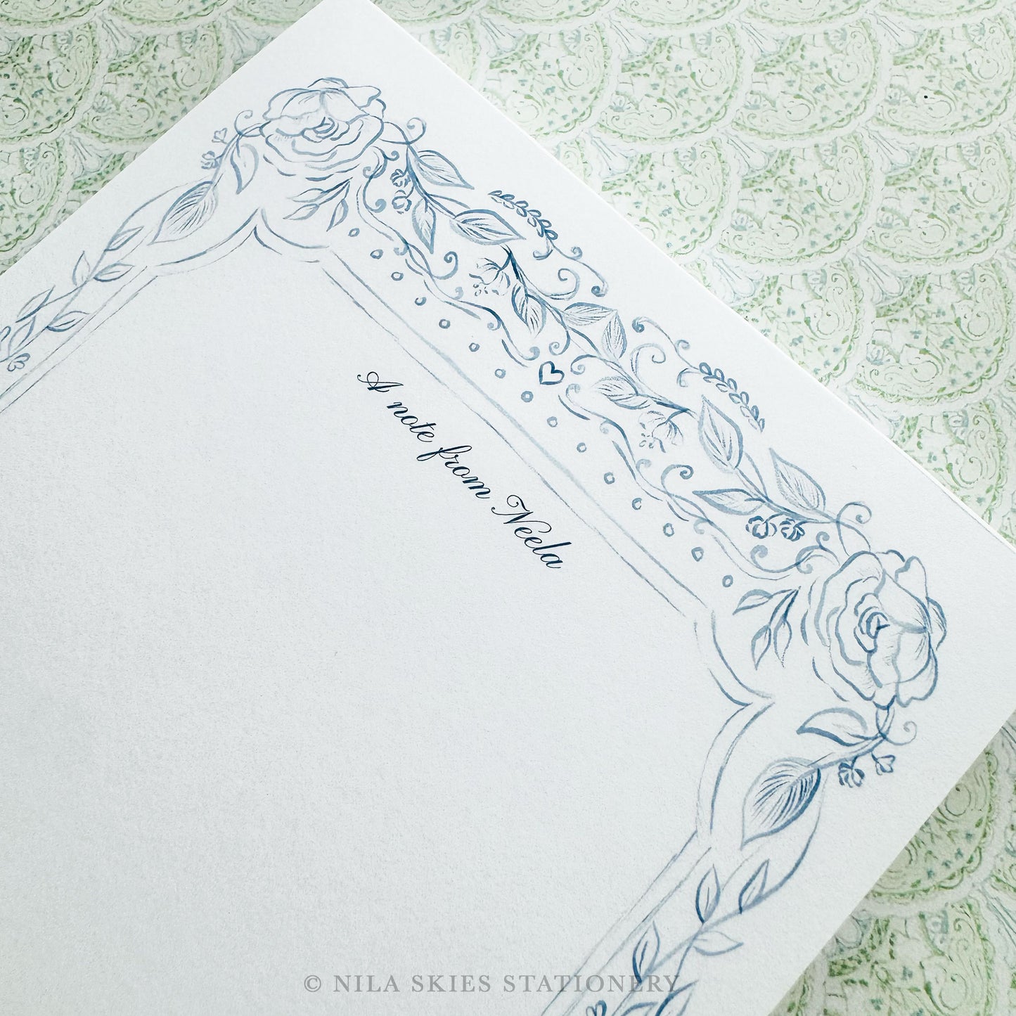 Personalizable Hand-drawn Border Notepad