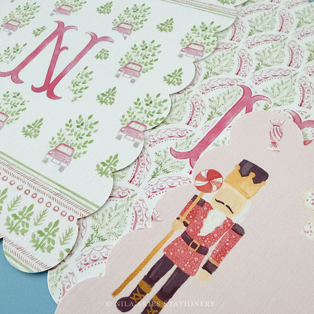 Personalizable Nutcracker Scalloped Notecards - Set of 10