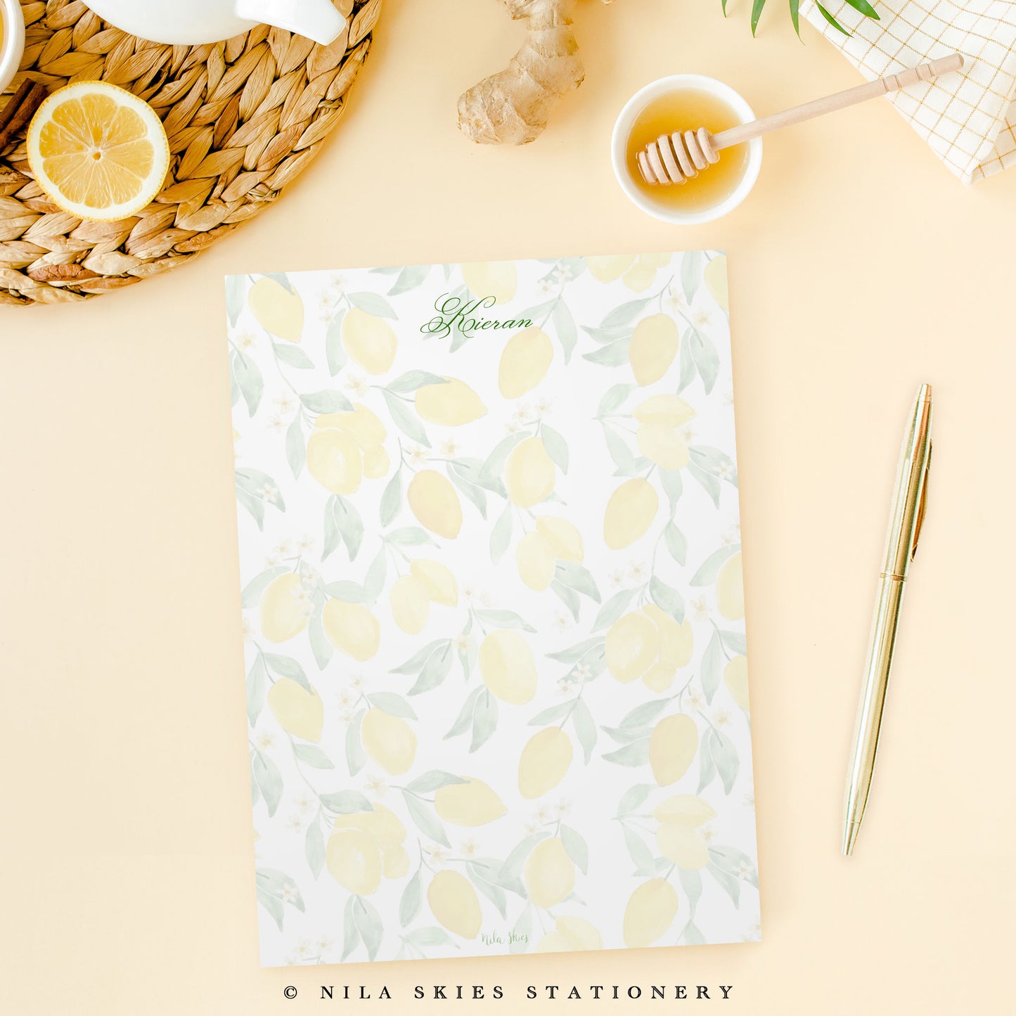 Personalizable Soft Lemon Notepad