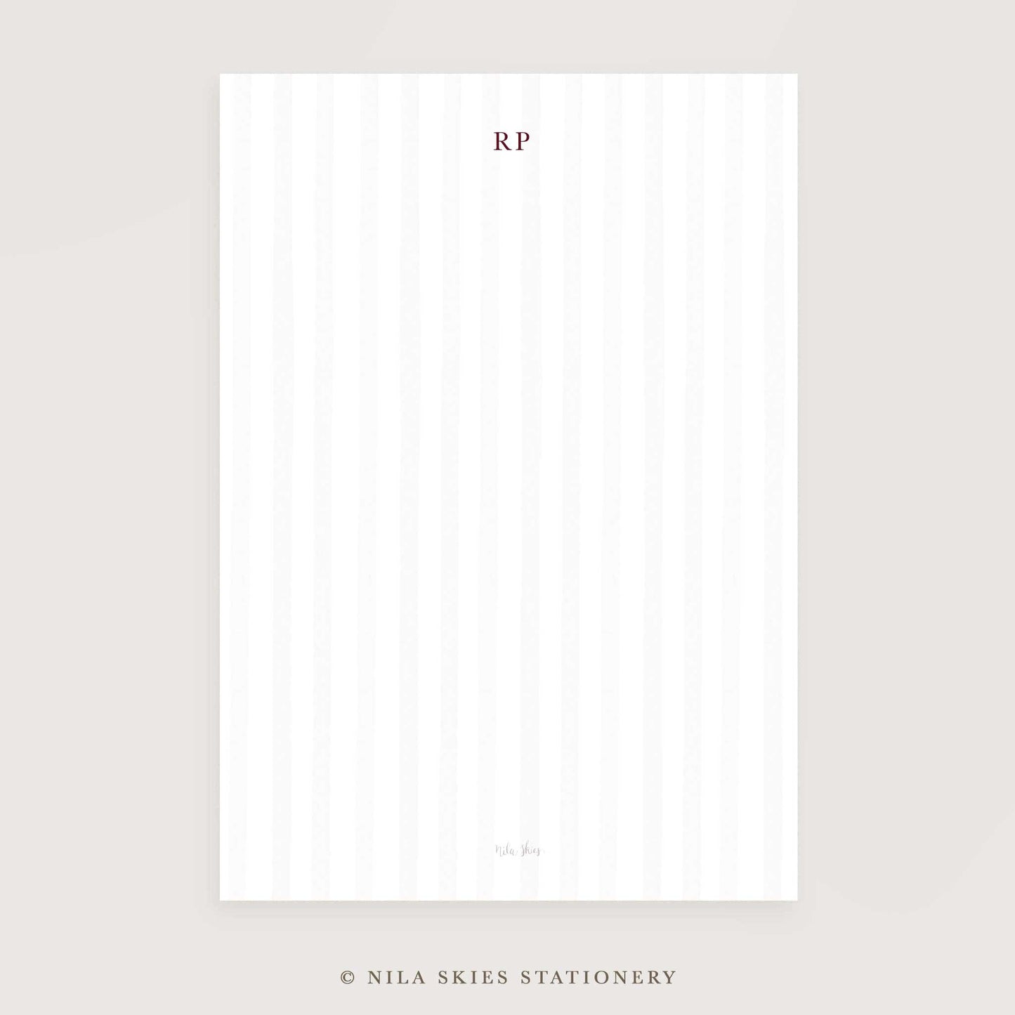 Personalizable Classic Beige Stripes Notepads