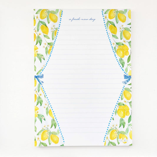 Lemon Print Lined Notepad