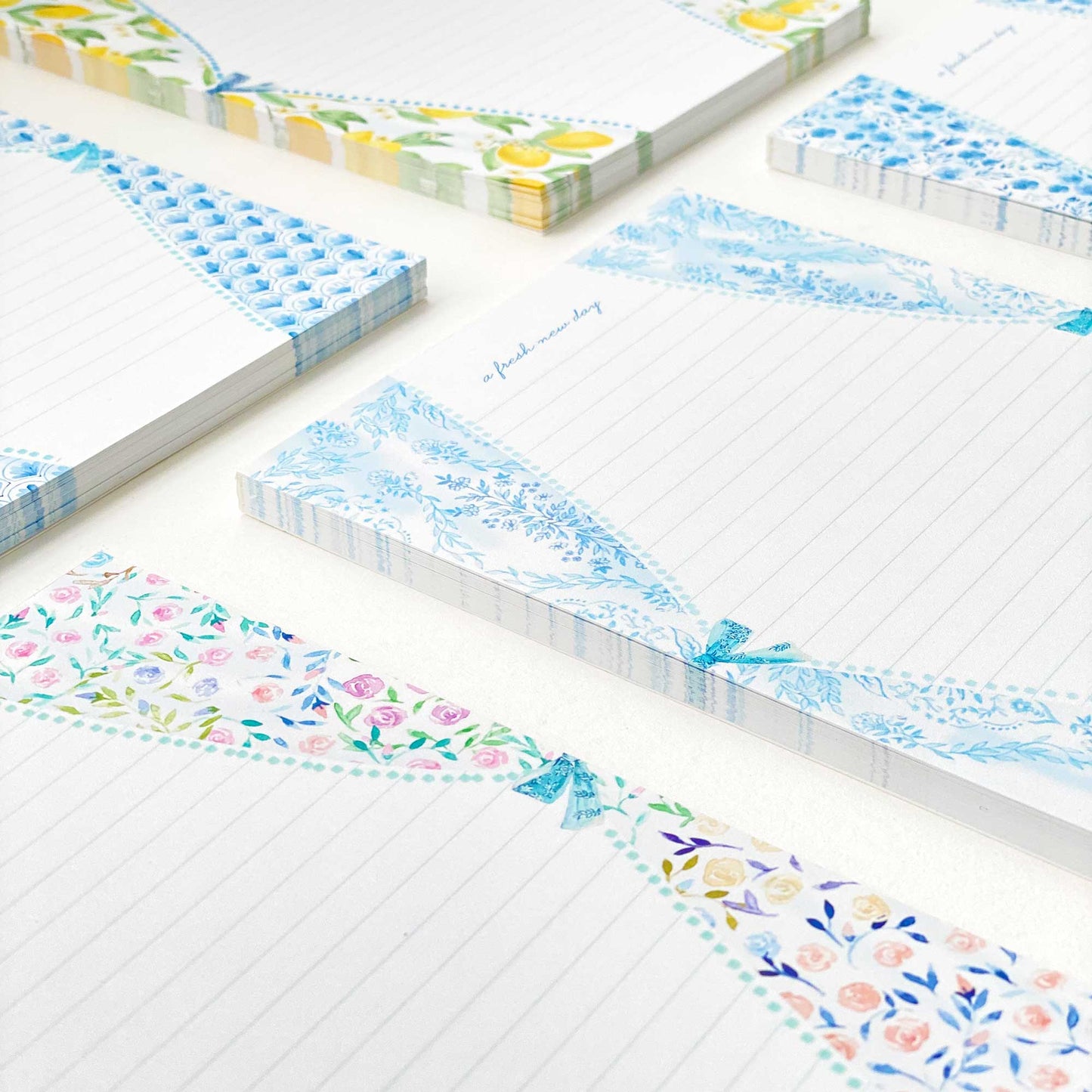 Pastel Floral Lined Notepad
