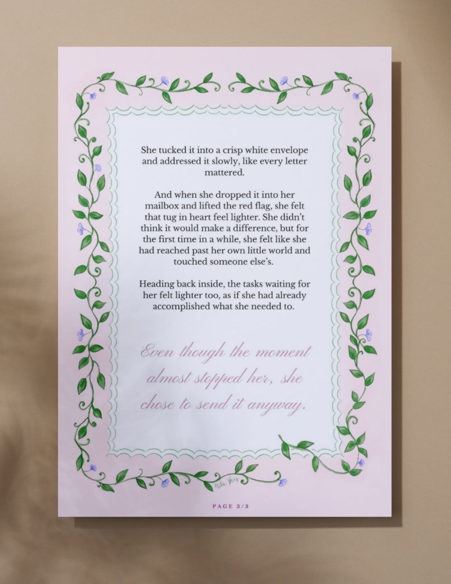 Personalizable Mailbox Scalloped Notecards  - Set of 10
