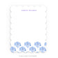 Personalizable Flower Cloud Scalloped Notecards - Set of 10