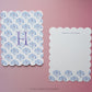 Personalizable Flower Cloud Scalloped Notecards - Set of 10