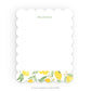 Personalizable Lemons Scalloped Notecards  - Set of 10