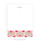 Personalizable Pink Bloom Scalloped Notecards - Set of 10