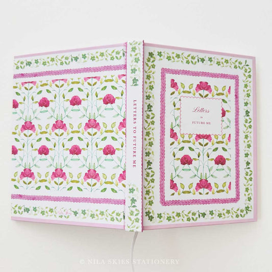 Pink and Green Personalizable Hardcover Journal