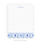 Personalizable Blue Tiled Scalloped Notecards - Set of 10