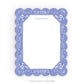 Personalizable "Blue Desk" Scalloped Notecards  - Set of 10
