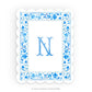 Personalizable Blue Border Scalloped Notecards  - Set of 10