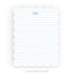 Personalizable Blue Border Scalloped Notecards  - Set of 10