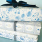 Blue and White Plants Wrapping Paper Sheet