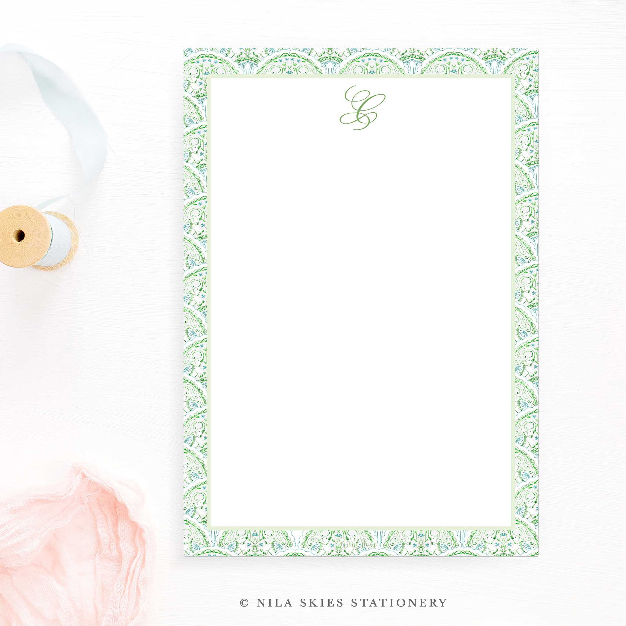 Simple Notepad Border Personalizable Notepads – Nila Skies Stationery