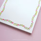 Personalizable Flower Garland Border Notepad