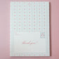 Personalizable Floral Stripes Thank You Notepad