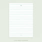 Personalizable Classic Green Stripes Notepads