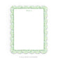 Personalizable Green Border Floral Scalloped Notecards
