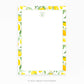 Personalizable Lemon Border Notepad