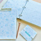 Patterned Lined Paper - Blue Floral and Diamonds