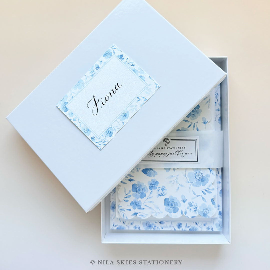 Blue Floral Gift Set