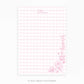 Personalizable Pink Plaid Notepad