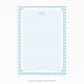 Personalizable Blue Bow Quatrefoil Notepad