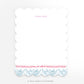 Personalizable Red and Blue Floral Scalloped Notecards - Set of 10
