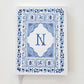 Blue and White Personalizable Hardcover Journal