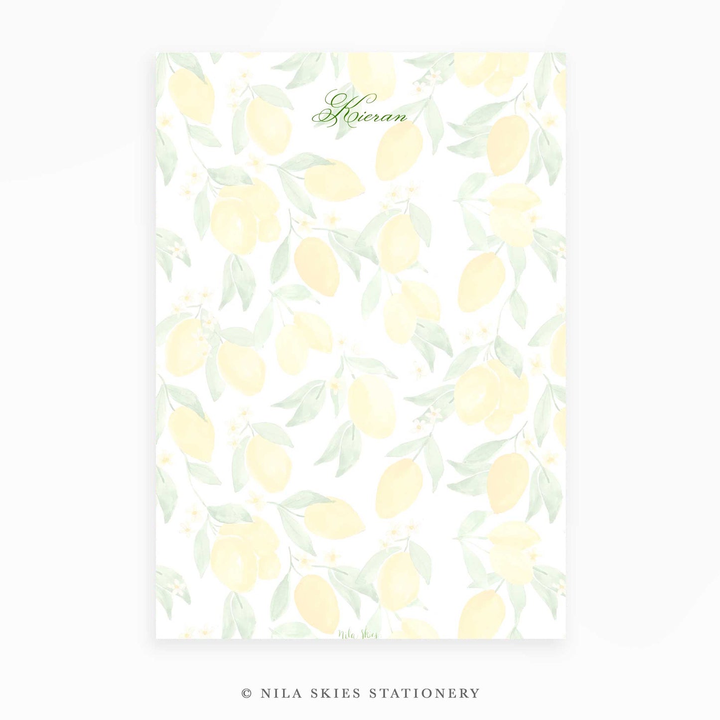 Personalizable Soft Lemon Notepad