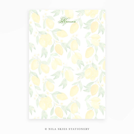Personalizable Soft Lemon Notepad