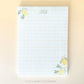 Personalizable Yellow Plaid Notepad