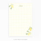 Personalizable Yellow Plaid Notepad