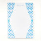 Blue and White Scallops Lined Notepad