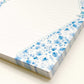 Blue and White Floral Lined Notepad