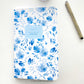 Blue Watercolor Floral Notebook
