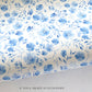 Blue Floral Wrapping Paper Sheet