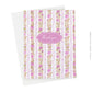 Pink Floral Stripes Thank You Card