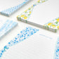 Blue and White Floral Lined Notepad